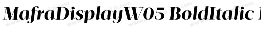 MafraDisplayW05 BoldItalic Regular字体转换